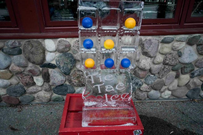 Tic tac ice display seen Tuesday, Dec. 5, 2023, at the Milwaukee County Zoo. Ebony Cox / Milwaukee Journal Sentinel