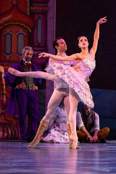 Marize Fumero and Randy Crespo dance in Milwaukee Ballet's newly redesigned production of "The Nutcracker: Drosselmeyer's Imaginarium."