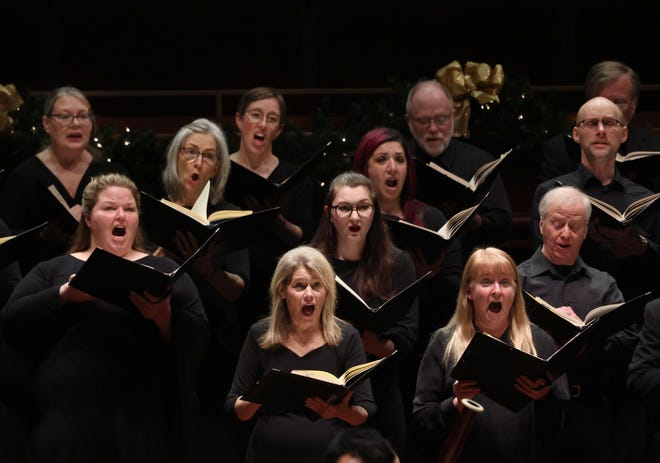 Members of the Milwaukee Symphony Chorus sing Handel's "Messiah" Dec. 8 at the Bradley Symphony Center.